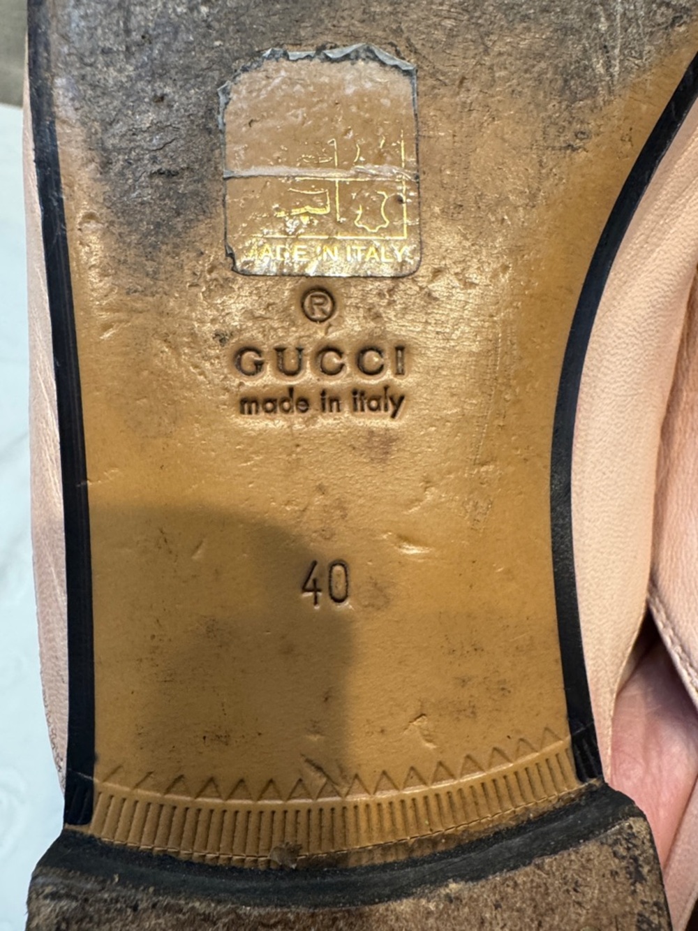 Gucci Blush Pink Leather Horsebit Backless Mules - Picture 10 of 13